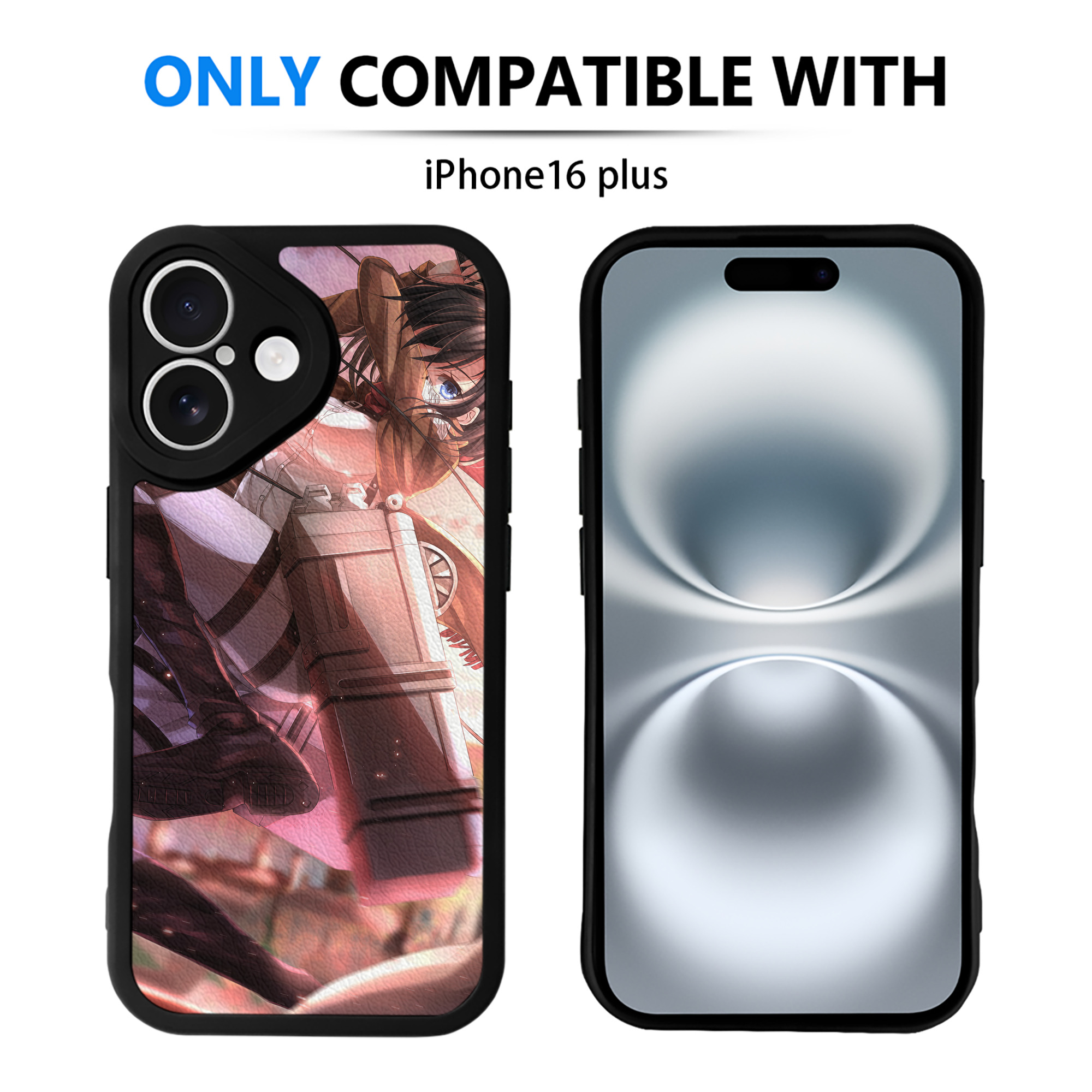 （画像用） 進撃の巨人 Attack on Titan 【iPhone 16シリーズ対応】シリコンスマホケース（レザー調） 材質：シリコン